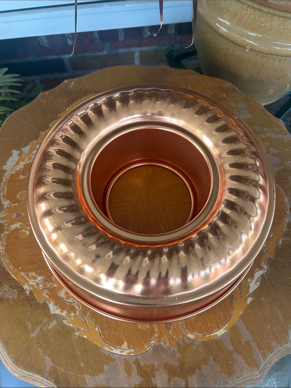 Vintage Copper-tone Bundt Cake Mold Pan